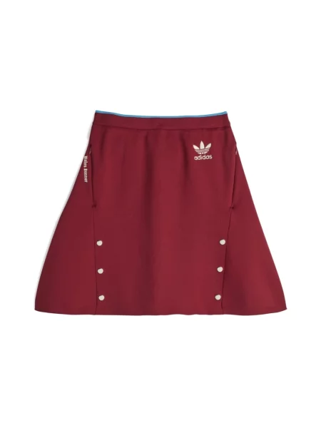 Dzianinowa spódnica Adidas bordowa