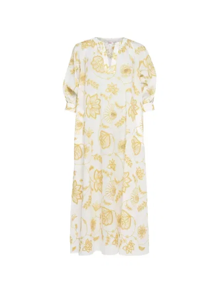 Rochie Eres cu model floral cu imagine de costum alb