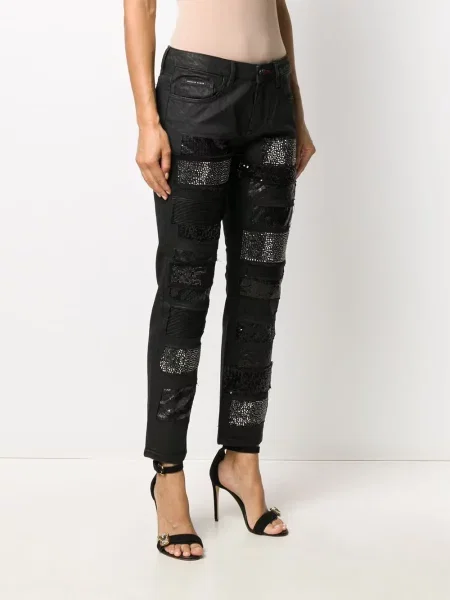 Boyfriend tipo džinsai Philipp Plein juoda