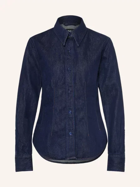 Boss Džínová Halenka Denim Shirt tmavě modrá