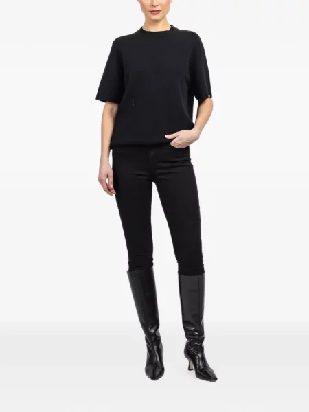 Pulover Extreme Cashmere din cașmir scurt negru