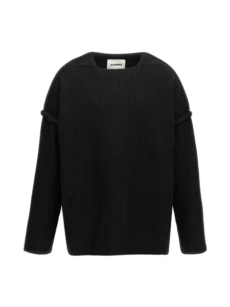 Sweter Jil Sander wełniany czarny
