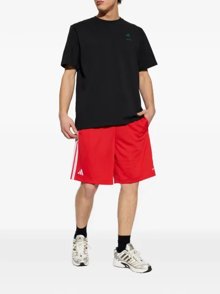 Tricou Adidas cu dungi scurt alb