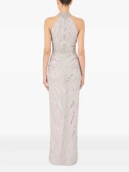 Rochie maxi Jenny Packham de costum gri