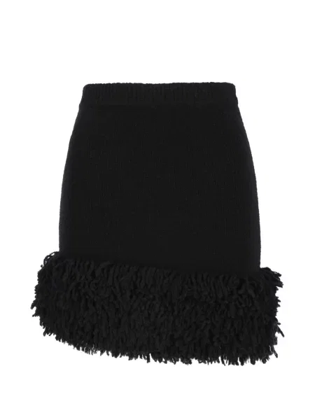 Fusta mini Loewe cu franjuri asimetrică negru