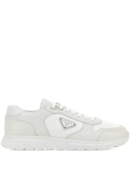 Sneakerși Prada din piele alb