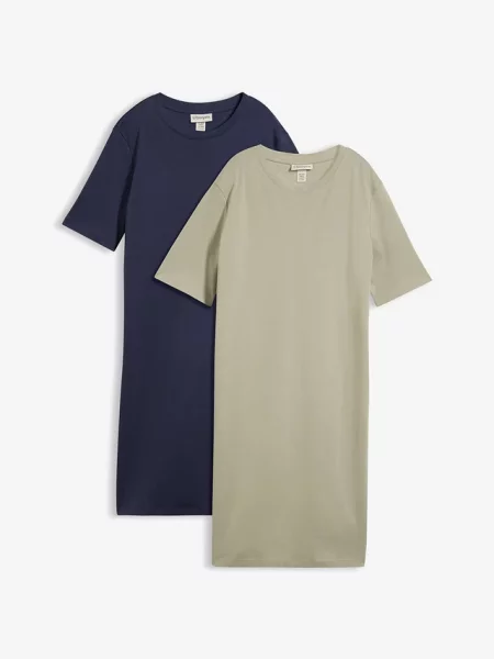 Sukienka T-shirtowa 2 szt. niebieska