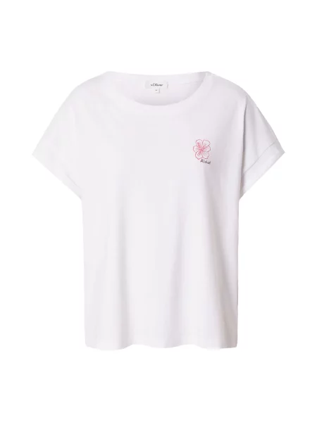 S.Oliver Tricou roz pitaya / roşu închis alb