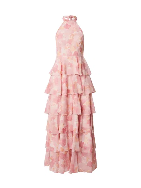 VERO MODA Obleka VMFELICIA pastelno oranžna staro / pastelno roza