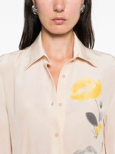 Cămașă Ermanno Scervino de mătase cu model floral cu imagine