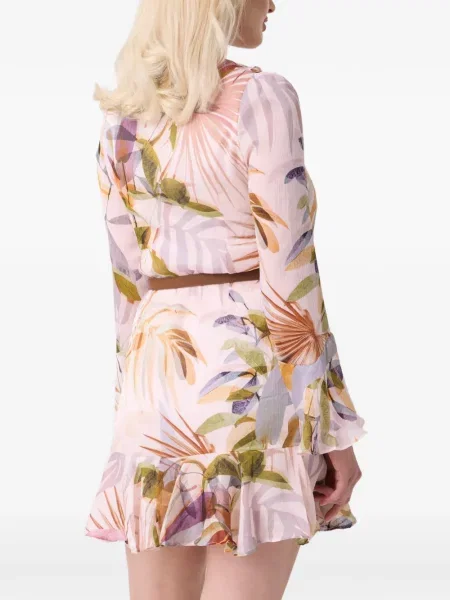 Rochie Guess cu volane roz