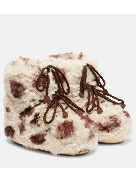 Botine Moon Boot cu imagine maro