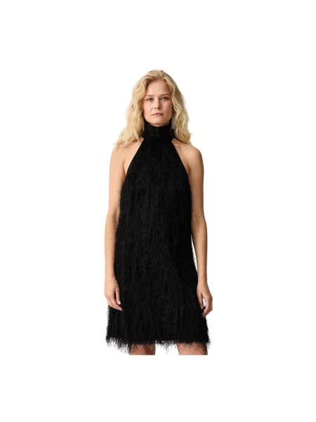 Sukienka mini Patrizia Pepe z dekoltem halter czarna