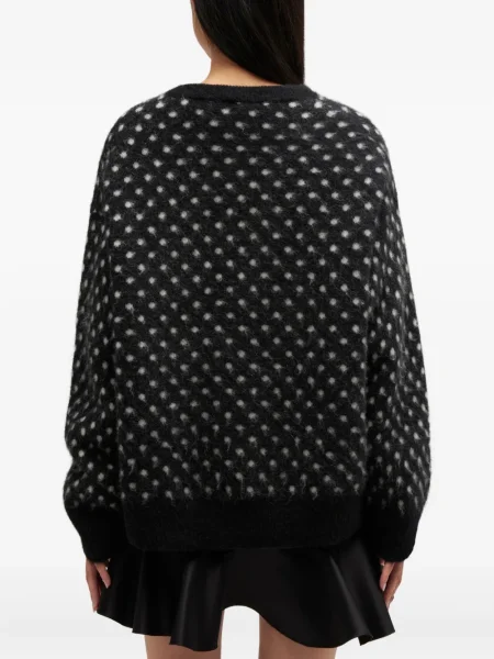 Pulover Ganni cu buline negru
