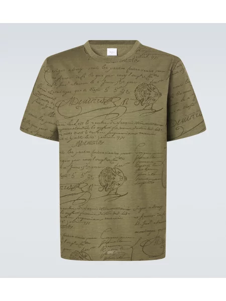 Tricou Berluti cu imagine din jerseu verde