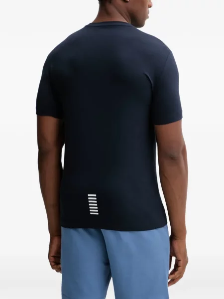 Тениска Ea7 Emporio Armani с принт синьо