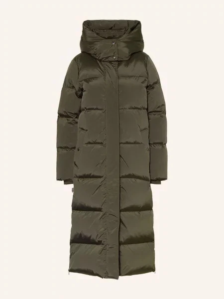 Woolrich Péřový Kabát Kelly S Odnímatelnou Kapucí tmavě zelená