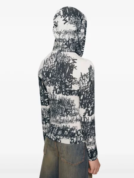 Hoodie Acne Studios με σχέδιο μαύρο