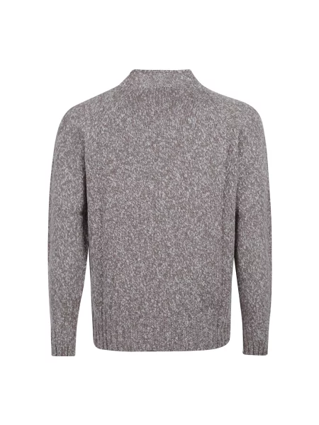 Sweter Drumohr z długim rękawem casual brązowy