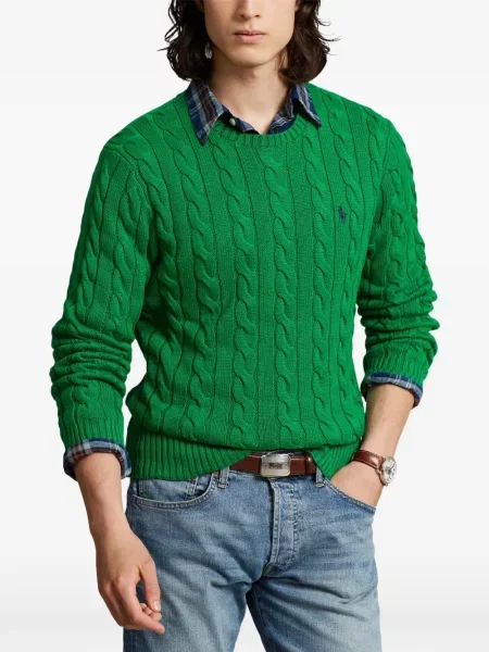 Curea Polo Ralph Lauren tricotate cu autograf cu șireturi albastru