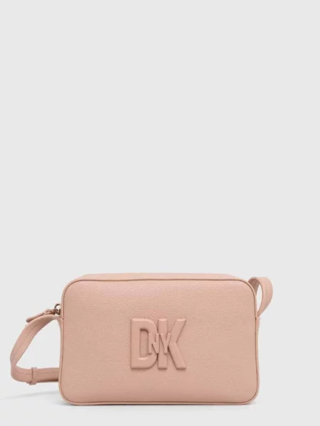 Шкіряна сумочка Dkny бежевий