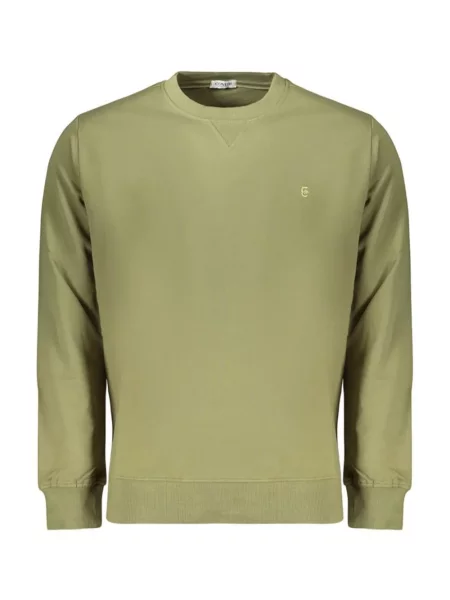 Hanorac crewneck Coveri Moving cu decolteu rotund verde