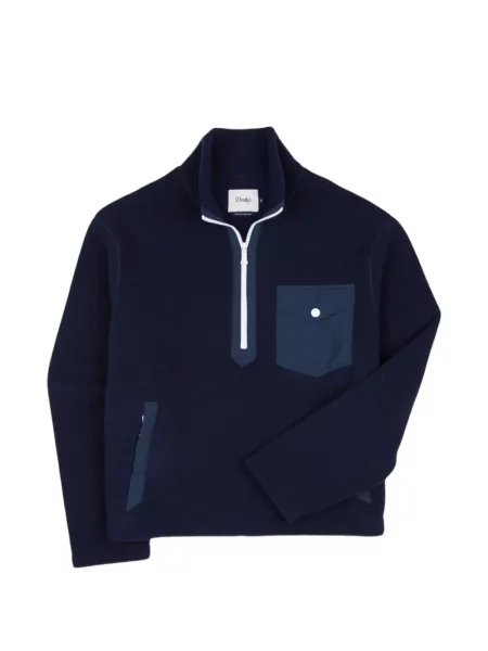 Pulover Drake's din fleece albastru