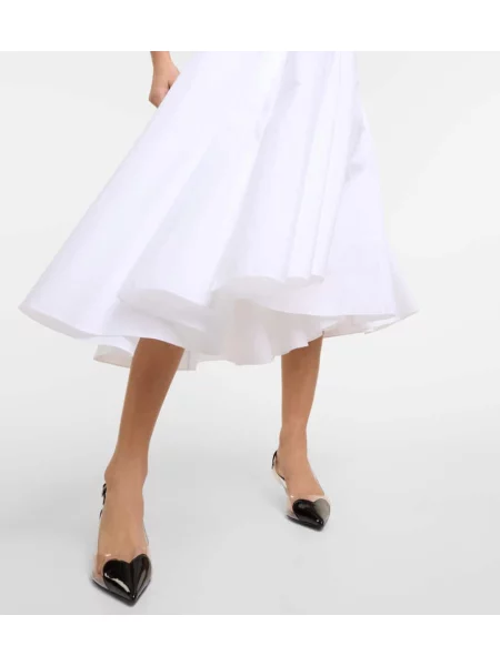 Rochie midi Alaïa până la genunchi de costum alb