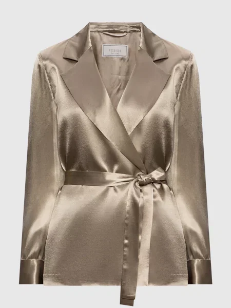 Двобортний жакет Peserico бежевий