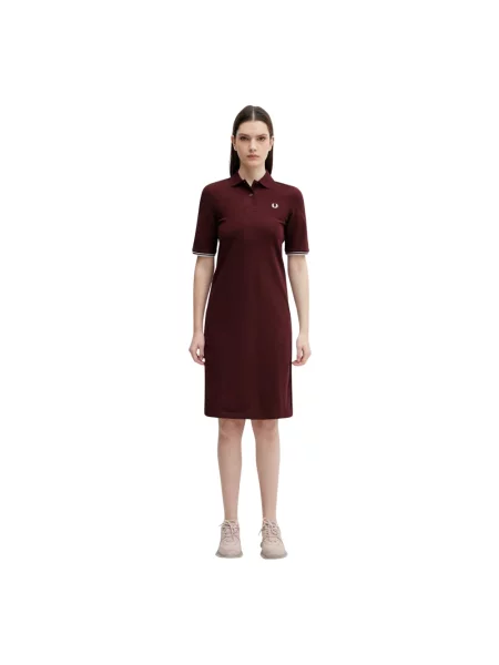 Sukienka maxi Fred Perry czerwona