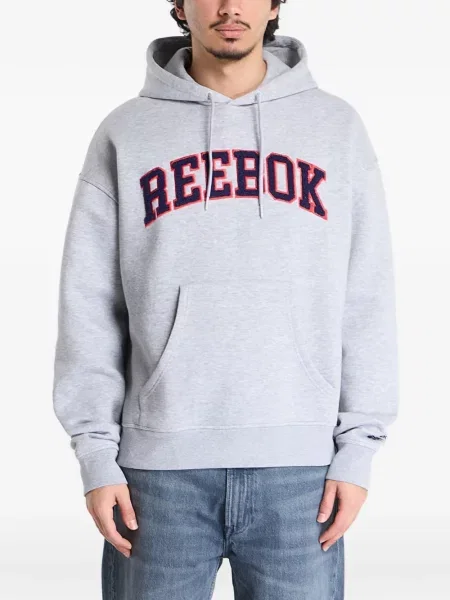 Hanorac cu glugă Reebok gri