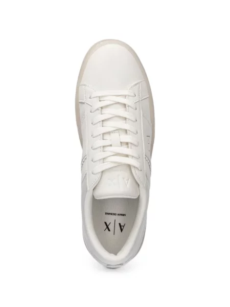 Sneakerși Armani Exchange cu autograf alb