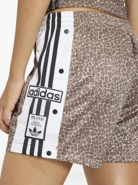 Top Adidas cu decolteu rotund cu dungi cu umerii deschiși negru