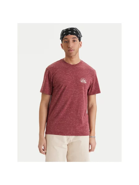 Quiksilver Majica Bordo Regular Fit rdeča