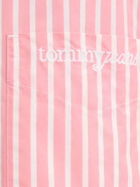Tommy Jeans Блуза тип риза дамска розово