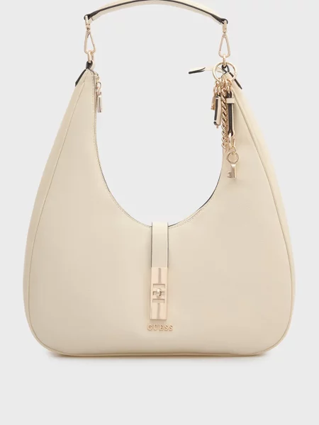 Сумка хобо Guess белая