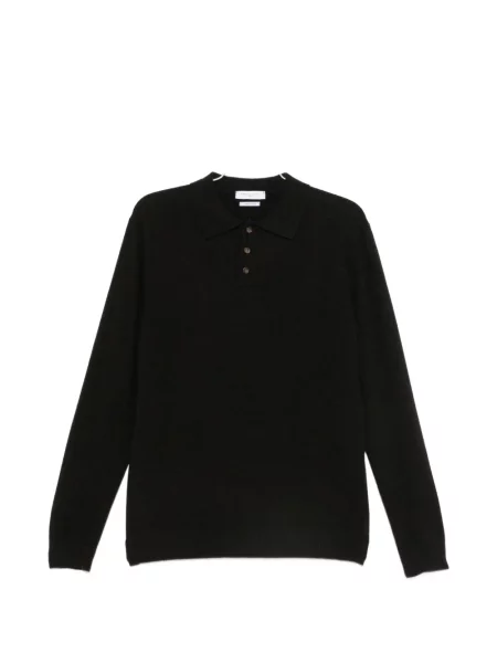 Lung tricou polo Daniele Fiesoli maro