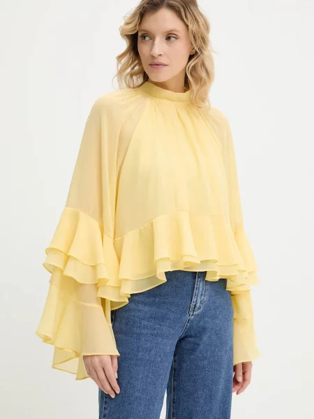 Блуза Answear.Lab дамска с изчистен дизайн жълто
