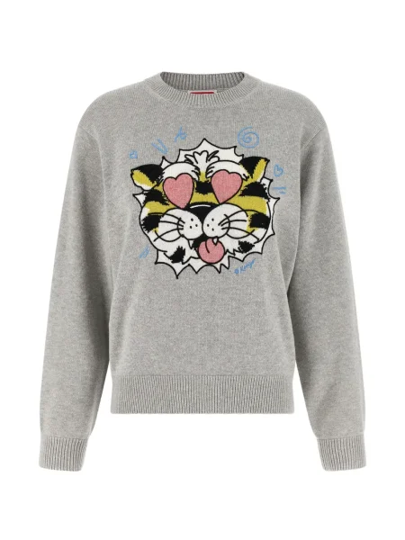 Pulover Kenzo cu dungi de tigru gri