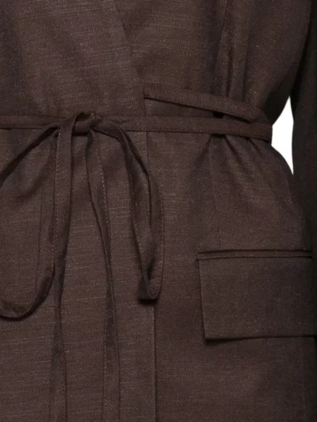Marynarka oversize Herskind wiązana brązowa