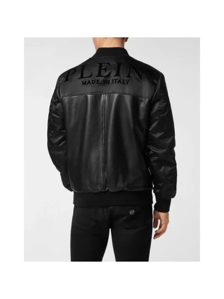 Kurtka skórzana Philipp Plein czarna