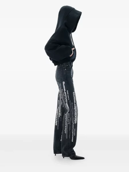 Blugi Alexander Wang cu imagine negru