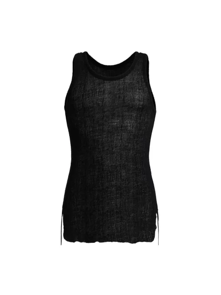Krótki top Ann Demeulemeester na ramiączkach czarny