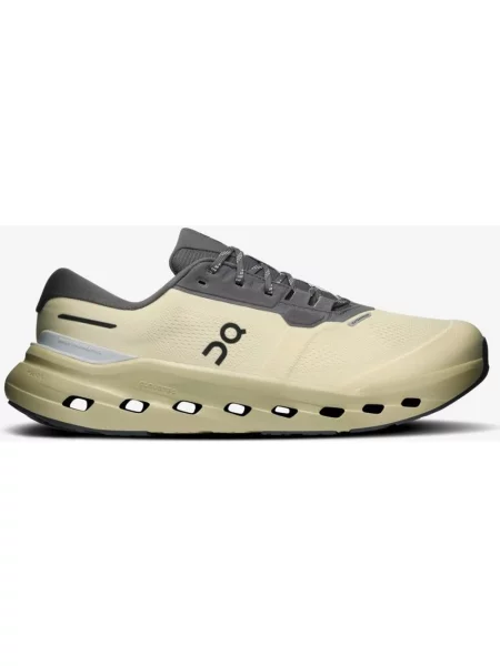Buty do biegania On Cloudrunner 3 Waterproof ciemnoszary beżowy