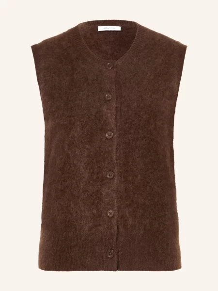 Darling Harbour Pletená Vesta Z Kašmíru dark brown hnědá