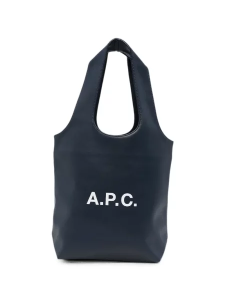 Geantă shopper A.p.c. cu imagine albastru