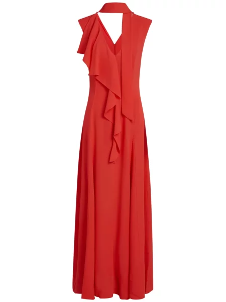 Rochie cu volane Karl Lagerfeld cu volane roșu