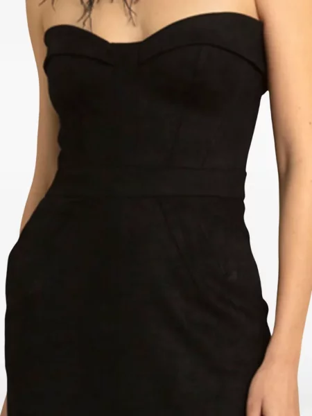 Sukienka midi Gemy Maalouf bez ramiączek czarna