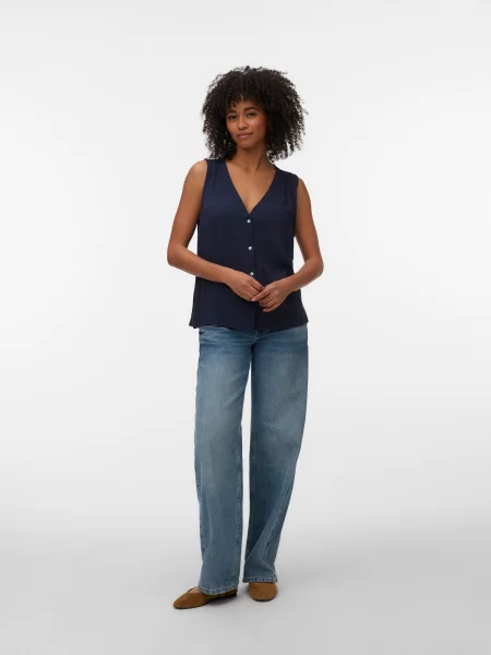 VERO MODA Bluză VMMENNY bleumarin