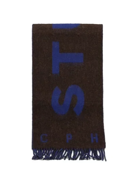 Fular Copenhagen Studios cu franjuri maro